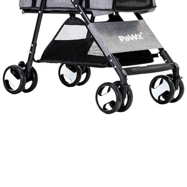 Pawz Large Pet Stroller Dog Cat Travel Grey Comfortable And Convenient For Pets On The Go Dog Strollers