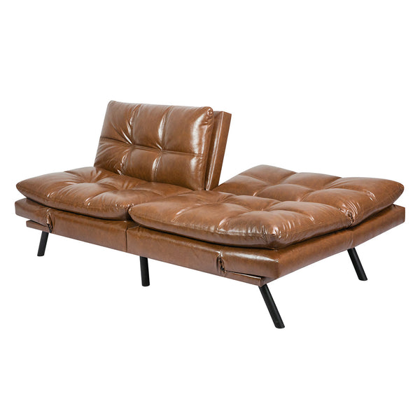 Levede Sofa Bed Futon Recliner Lounge Brown Sofa Beds