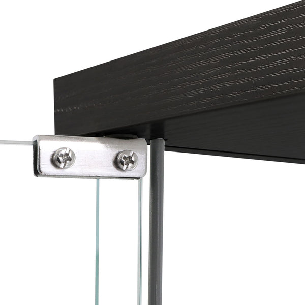 Stacked Display Storage Cabinet Glass Black Cabinets & Cupboards