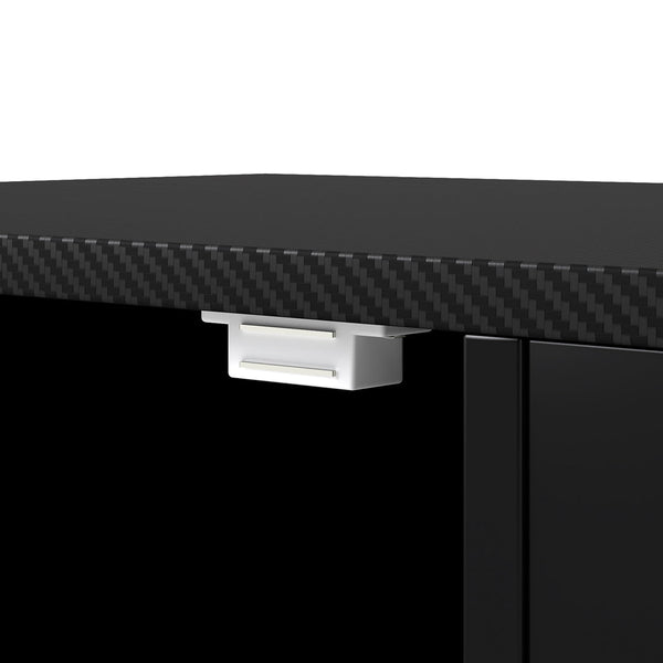 Levede Tv Stand Storage With Led 140Cm Black Tv Stands & Mounts