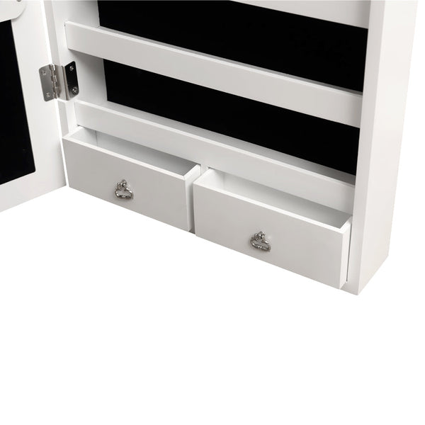 Veile Studios Levede 37Cm X 8.7Cm 120Cm Mirror Jewellery Cabinet Makeup White Jewellery Holders & Organisers