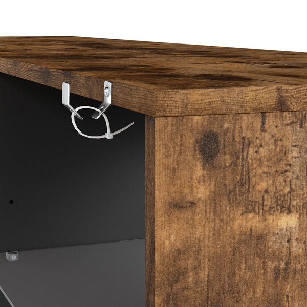 Levede Tv Stand Cabinet Glass Display Storage Shelves Tv Stands & Mounts