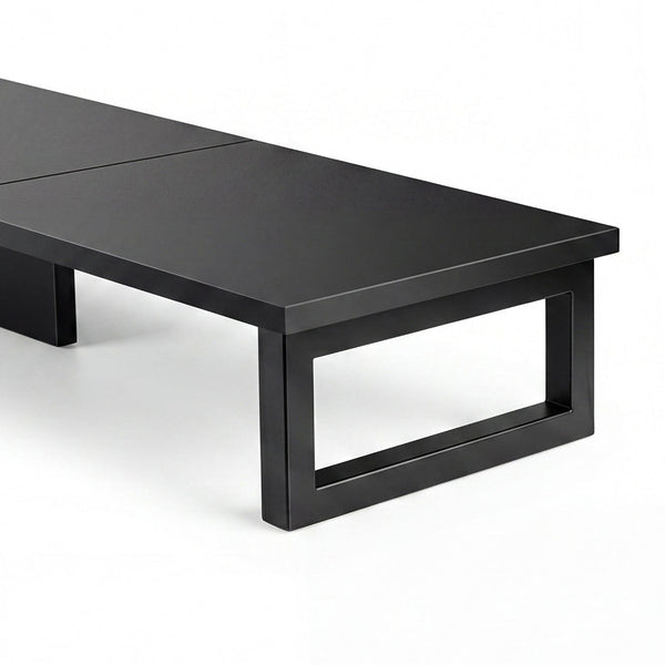 Levede Monitor Stand Dual Screen Riser Computer Desk Organiser Black Monitor Mounts & Stands