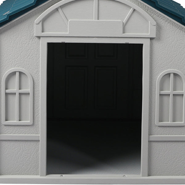 Pawz Dog Kennel Outdoor Indoor Pet Plastic L Blue Dog Kennels