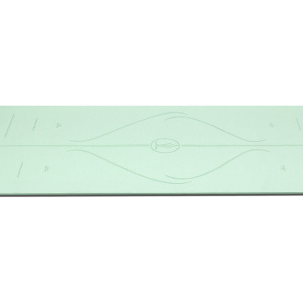 Centra Yoga Mat Dual Colour Body Position Lines Mint Green Mats & Non Slip Towels