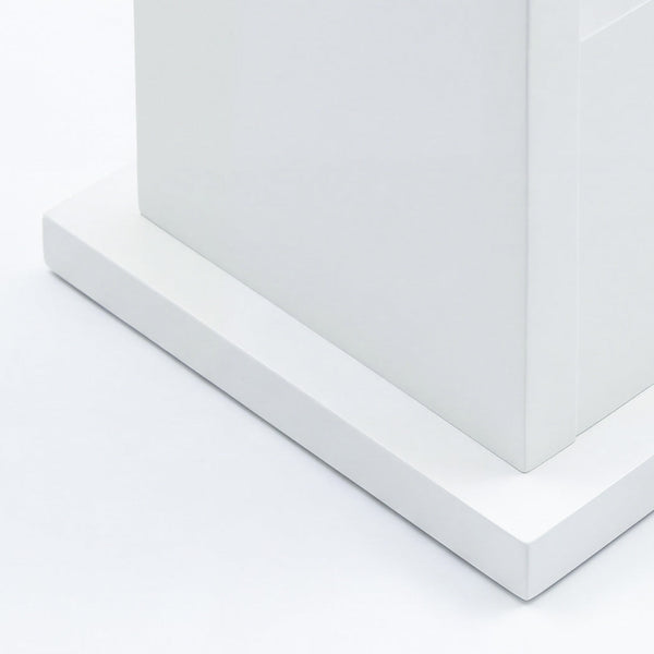 Levede Narrow Side Table With Magazine Rack White Side Tables