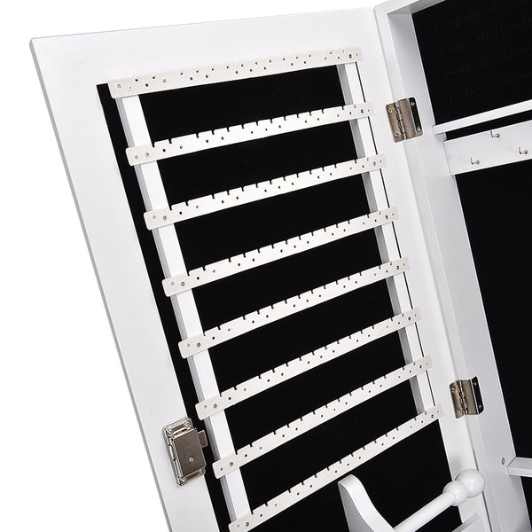 Veile Studios Levede 41.5Cm X 38Cm 155Cm Mirror Jewellery Cabinet Makeup White Jewellery Holders & Organisers