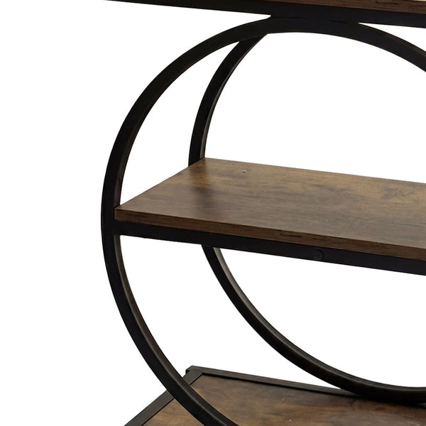 Levede Narrow Side Table 3 Tiers End Adjustable Sofa Bedroom Brown & Black Side Tables