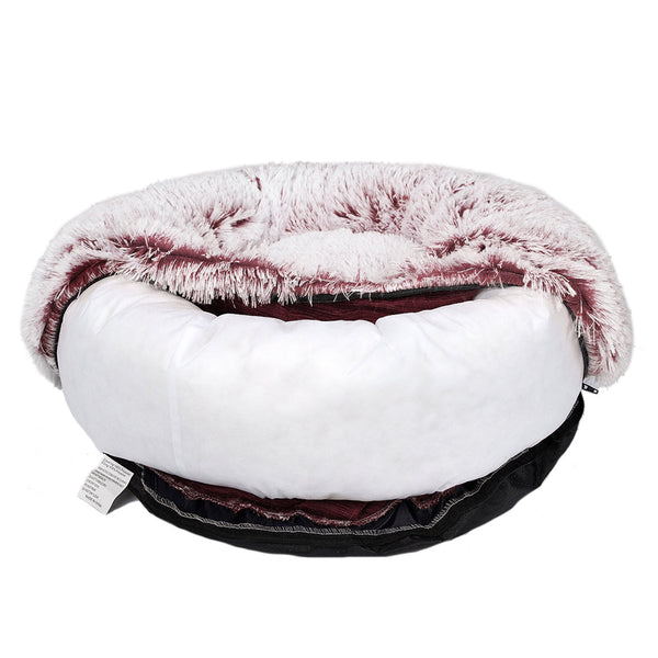Pawz Pet Bed Cat Dog Donut Nest Calming Xl Pink Large Pet Beds