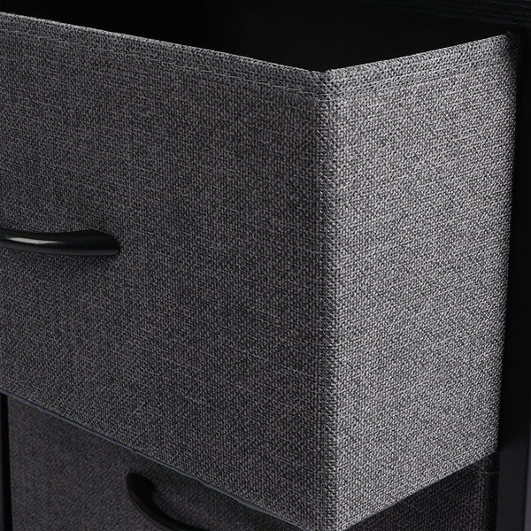 Levede Storage Cabinet Tower Chest 5 Drawers Dark Grey Cabinets & Cupboards