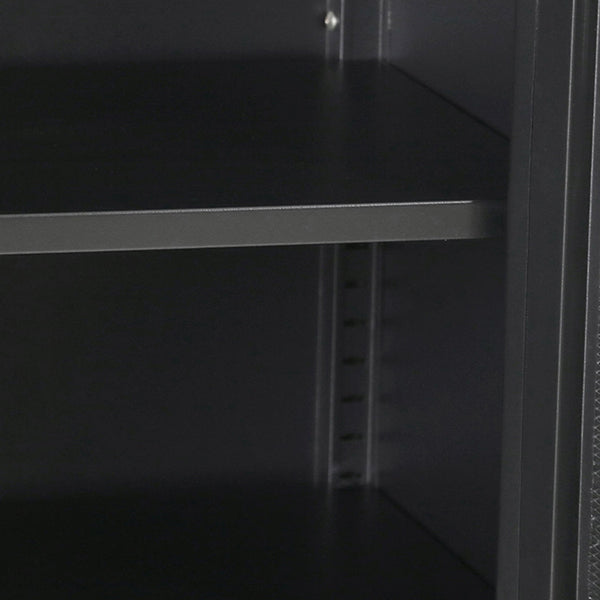 Levede 80Cm X 40Cm 101.5Cm Storage Cabinet Steel Kitchen Black Cabinets & Cupboards