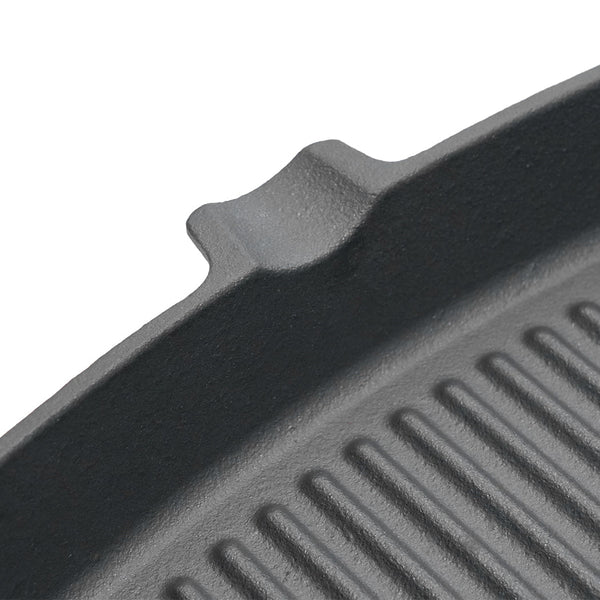 Toque Cast Iron Square Grill Pan With Spouts Cookware Grills & Griddles