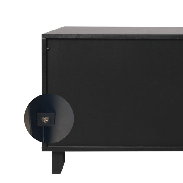 Pawz Enclosed Cat Litter Cabinet Box Black Litter Trays