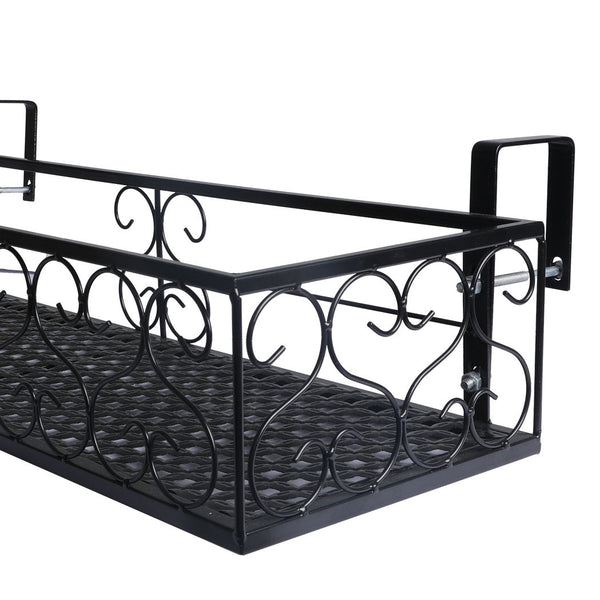 Levede Plant Stand Outdoor Indoor Home Black Rectangle Plant Stands