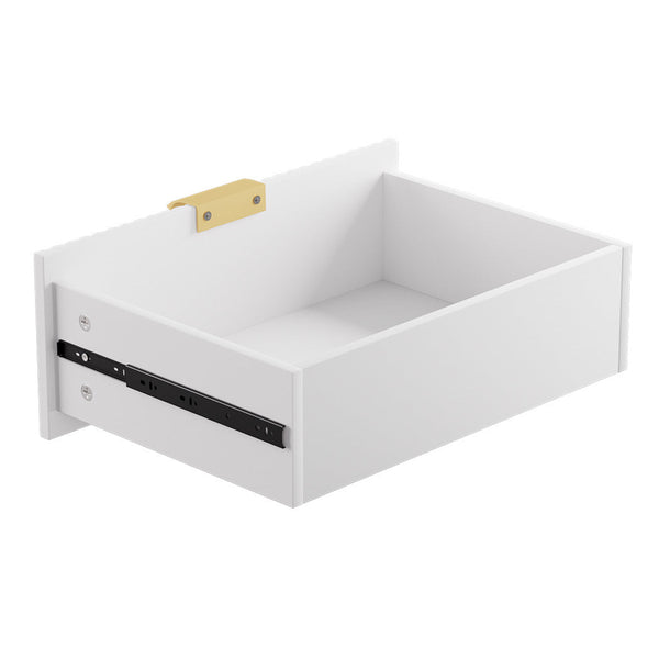Levede White Bedside Table With 2 Drawers & Metal Legs Bedside Tables