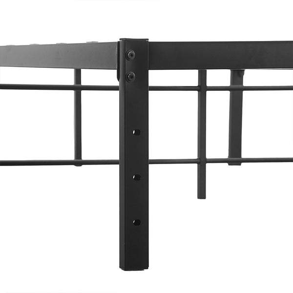 Levede 137Cm X 190Cm 40Cm Metal Bed Frame Heavy Duty Storage Space Black Double Bed Frames