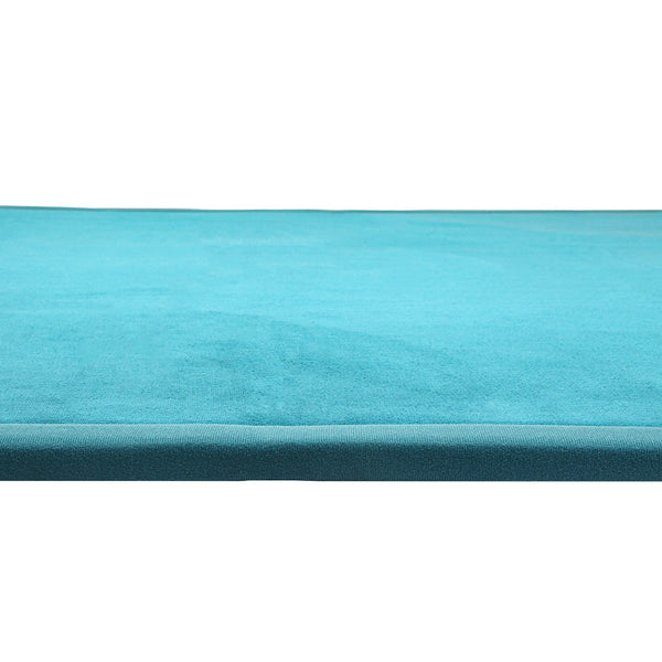 Marlow Coral Velvet Area Large Mat 180X200cm Blue Rugs