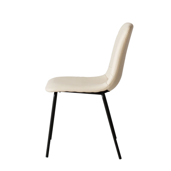 Levede 4Pcs Stackable Kitchen Beige Dining Chairs