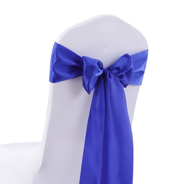 20X Satin Chair Sashes Covers Wedding Navy Chair Covers