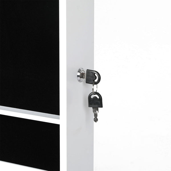 Veile Studios Levede 37Cm X 10Cm 110Cm Mirror Jewellery Cabinet Touch White Jewellery Holders & Organisers