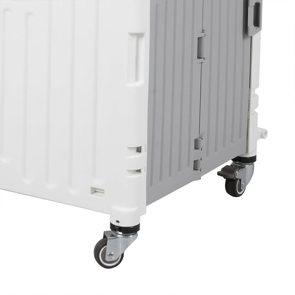 Folding Shopping Trolley Cart Portable Beige Shopping Trolleys Baskets