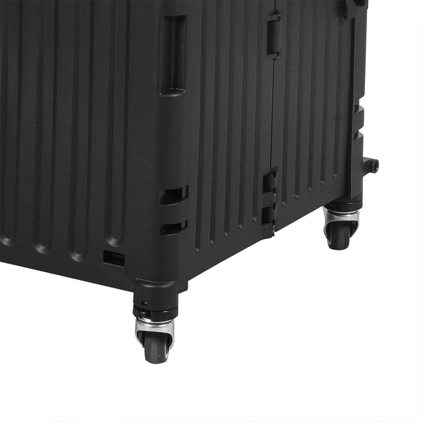 Folding Shopping Trolley Cart Portable Black Shopping Trolleys Baskets