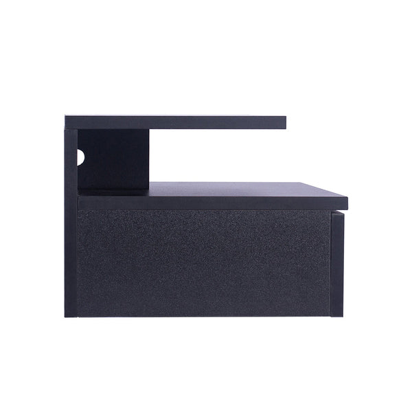 Levede 2X Side Black Bedside Tables