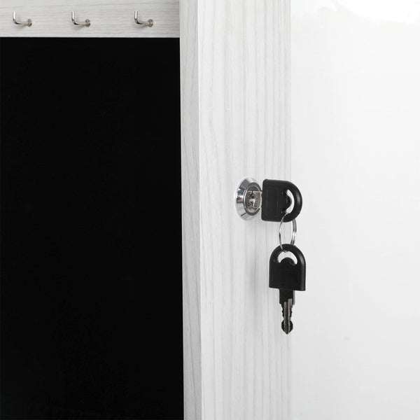 Veile Studios Levede 37Cm X 10Cm 120Cm Mirror Jewellery Cabinet Led White Jewellery Holders & Organisers