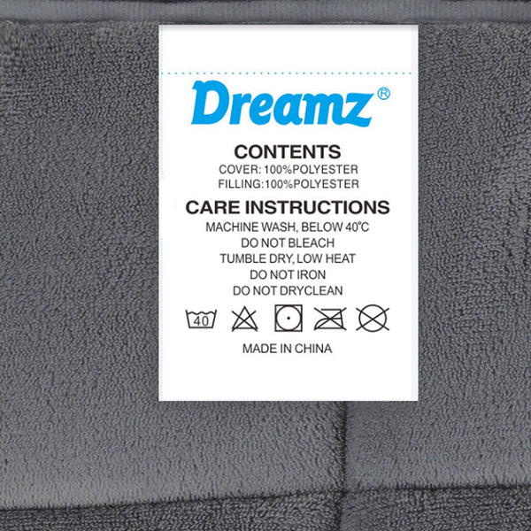 Dreamz Quilt Doona Comforter Blanket Grey Quilt Covers