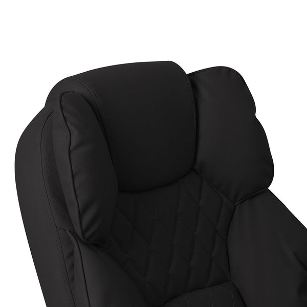 Levede Gaming Chair Office Computer Black Footrest Office Chairs