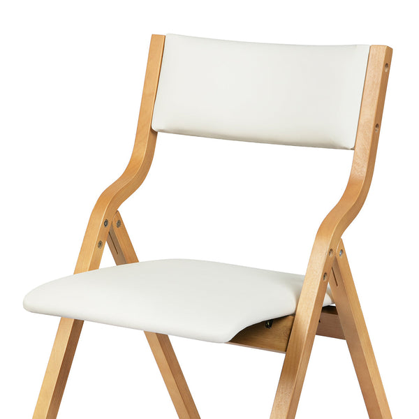 Levede 6X Foldable Pu Beige Dining Chairs