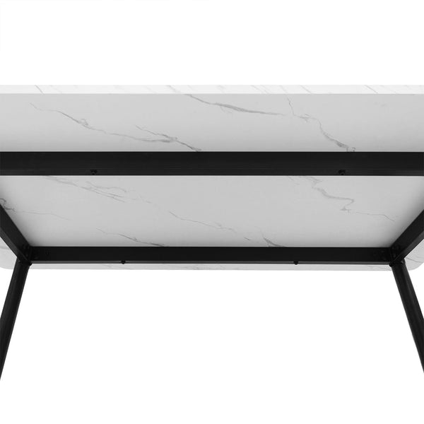 Steel Dining Table 4 6 Seater 150Cm White Dining Tables