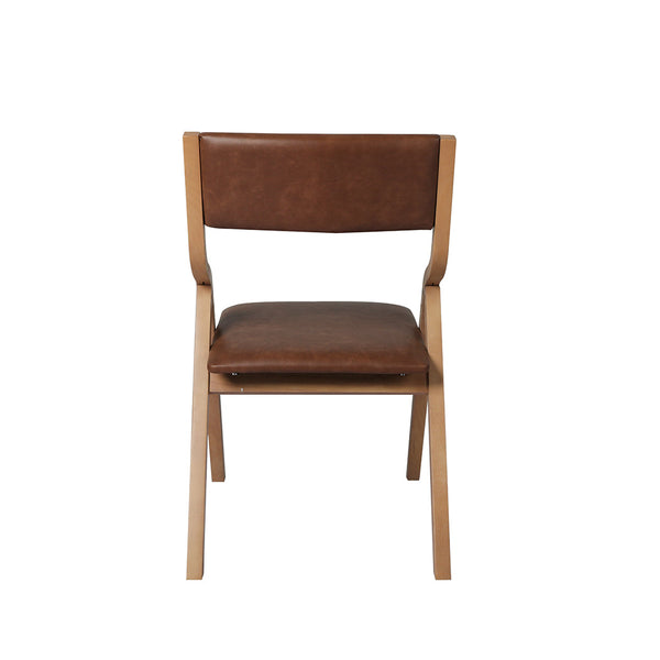 Levede 8X Foldable Pu Tan Dining Chairs