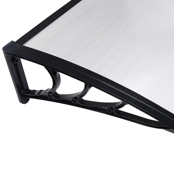 Mountview Door Awning Outdoor 1M X 1.2M Transparent 1X1.2M Awning & Canopy Parts