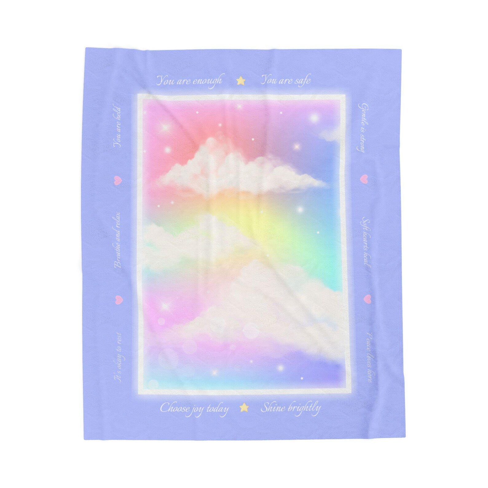 Pastel Clouds Velveteen Plush Throw Blanket For Home Comfort And Decor Blankets & Throws