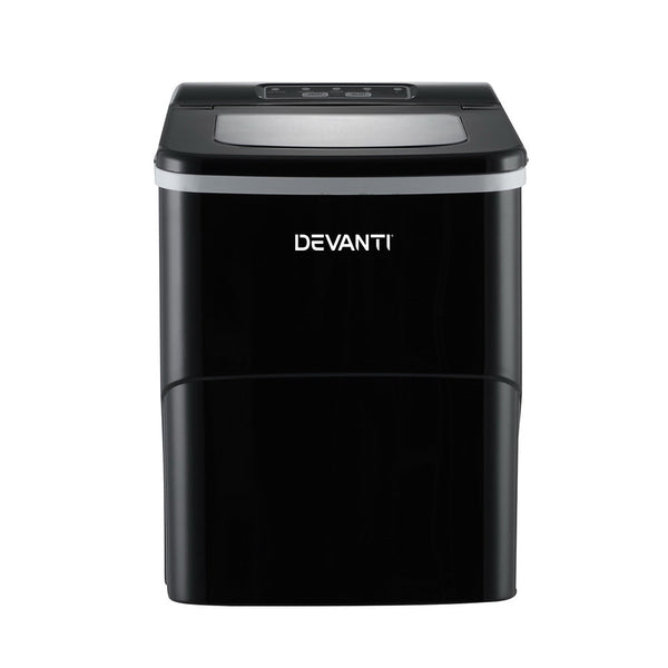 Devanti Ice Cube Maker Machine 2L Home Bar Benchtop Easy Quick Black Countertop Ice Makers