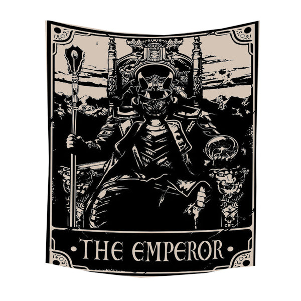 Tapestry Black Emperor 230X180 Cm Tarot Card Psychedelic Scene Art Decoration Tapestries