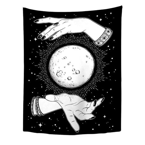 Tapestry Black Hand 230X150 Cm Tarot Card Psychedelic Scene Art Decoration Tapestries