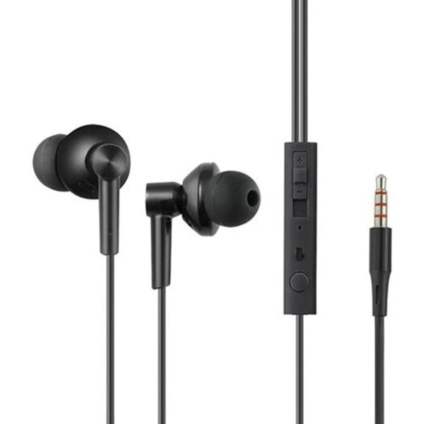In Ear Computer Phone Subwoofer Earphones Music Headphones Black Wired Earphones