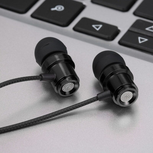In Ear Headphones Earphones Wired Headset Compatible With Smart Phones Tablets Computers Mp3 Player For All 3.5Mm Interface Devices Black Wired Earpho