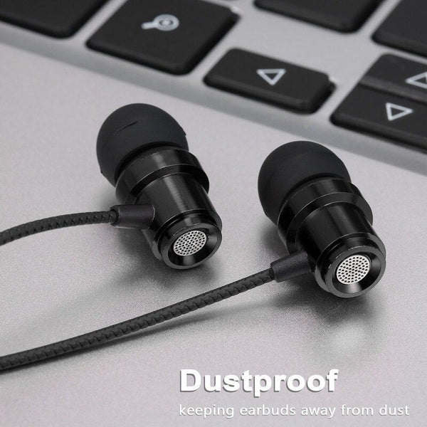 In Ear Headphones Earphones Wired Headset Compatible With Smart Phones Tablets Computers Mp3 Player For All 3.5Mm Interface Devices Black Wired Earpho