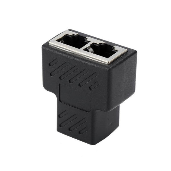 Network Cable Splitter 1 To 2 Lan Rj45 Extender Plug Adapter Connector For Ethernet