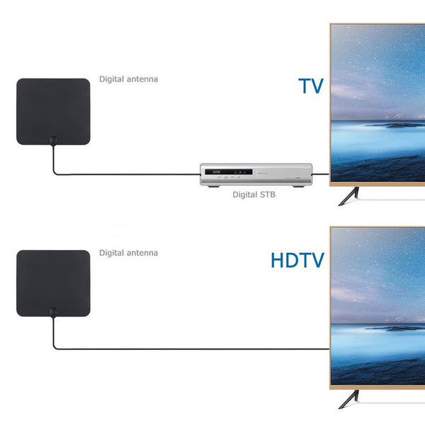 Indoor Digital Tv Antenna High Performance 25 Mile Range With 5M Coax Cable Better Reception Hdtv Black Antennas
