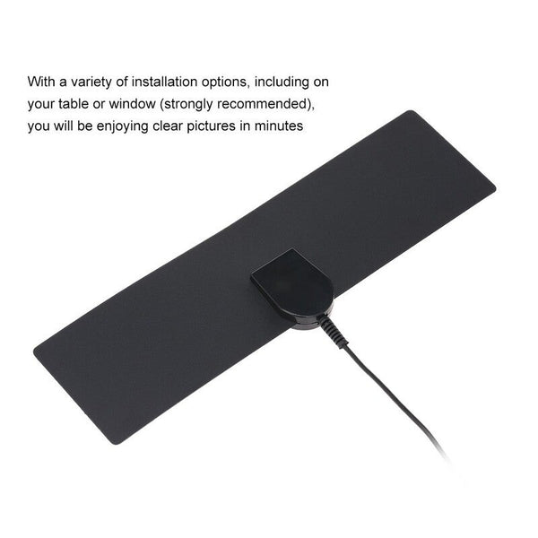 Indoor Hdtv Antenna Digital Tv Flat Panel Uhf Fm Signal Receiver Antennas