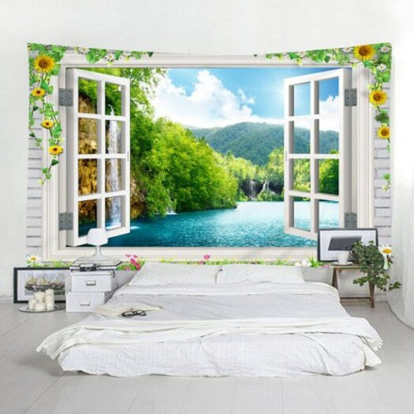 Indoor Wall Decoration River Printing Tapestry Multi A 150130Cm Tapestries
