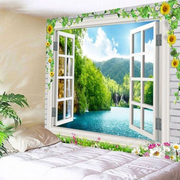 Indoor Wall Decoration River Printing Tapestry Multi A 150130Cm Tapestries