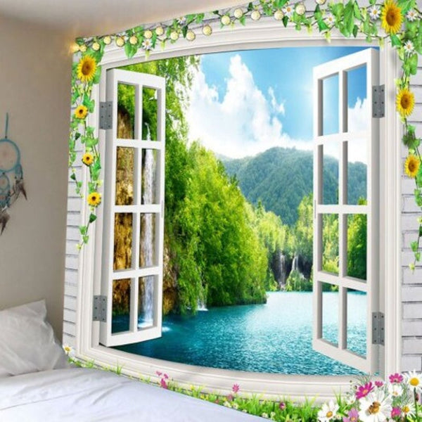 Indoor Wall Decoration River Printing Tapestry Multi A 150130Cm Tapestries