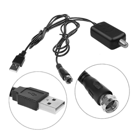 Indoor Hdtv Digital Tv Antenna Amplifier Signal Booster Cable Adapter For Tvfox Antennas