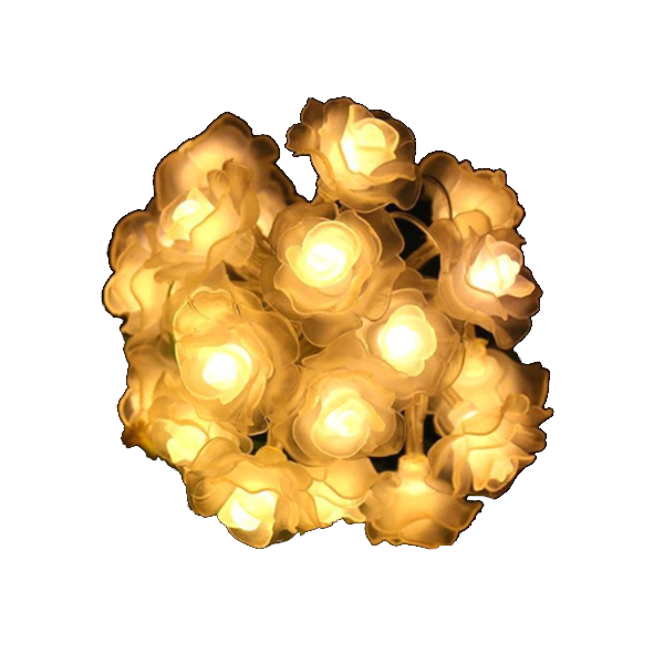 Indoor Or Outdoor Rose Flower Pretty Led Decorative String Lights