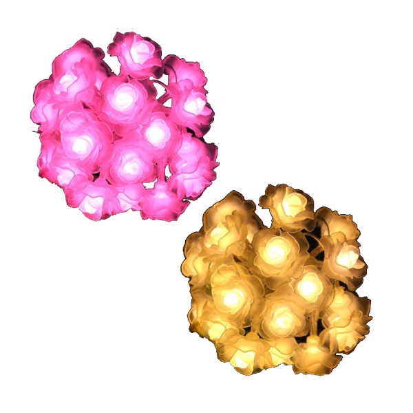 Indoor Or Outdoor Rose Flower Pretty Led Decorative String Lights